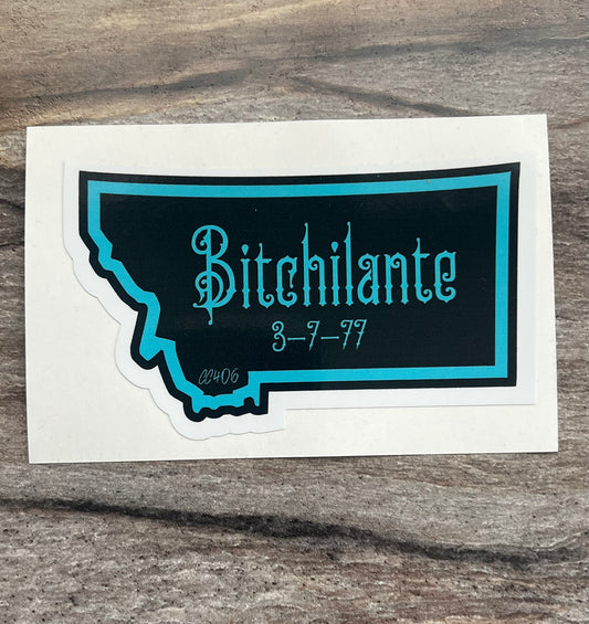 Sticker - Montana Bitchilante 3-7-777 in Blue